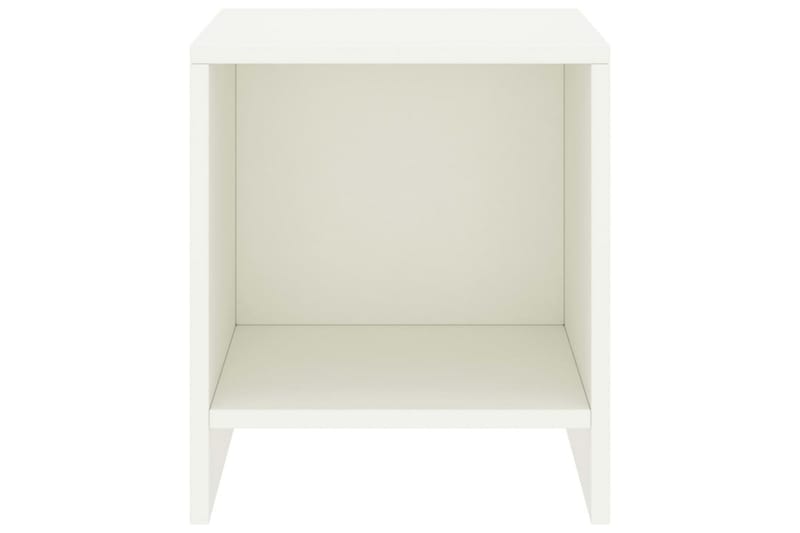 Nattbord hvit 35x30x40 cm heltre furu - Hvit - Sengebord & nattbord