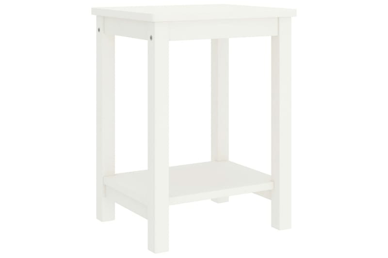 Nattbord hvit 35x30x47 cm heltre furu - Hvit - Møbler - Bord - Avlastningsbord - Sengebord & nattbord
