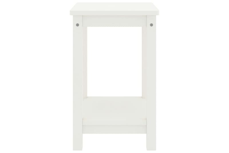 Nattbord hvit 35x30x47 cm heltre furu - Hvit - Møbler - Bord - Avlastningsbord - Sengebord & nattbord