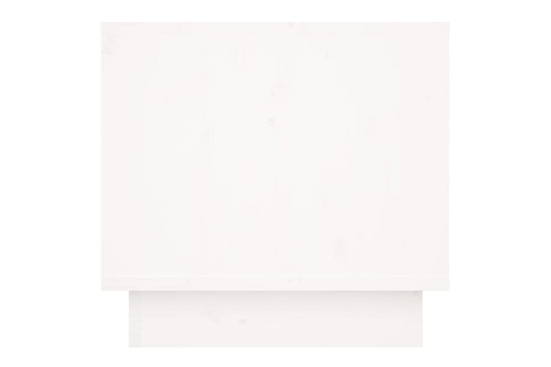 Nattbord hvit 35x34x32 cm heltre furu - Hvit - Sengebord & nattbord