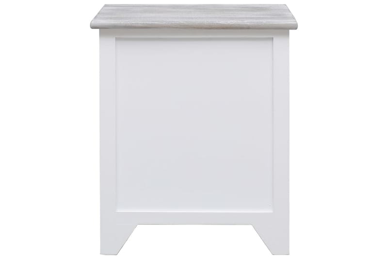 Nattbord hvit 38x28x45 cm keisertre - Hvit - Møbler - Bord - Avlastningsbord - Sengebord & nattbord
