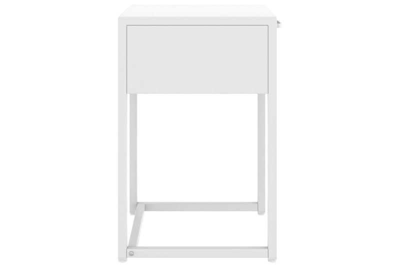 Nattbord hvit 38x35x54 cm stål - Hvit - Sengebord & nattbord