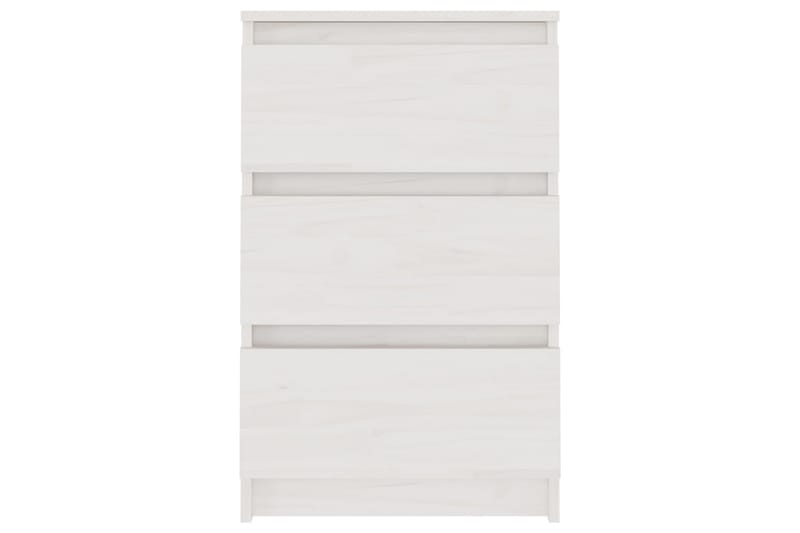 Nattbord hvit 40x29,5x64 cm heltre furu - Hvit - Møbler - Bord - Avlastningsbord - Sengebord & nattbord