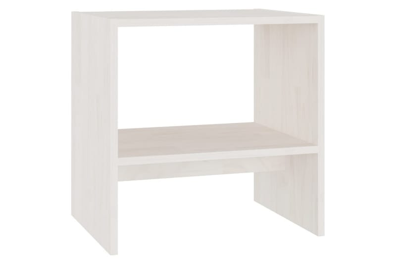 Nattbord hvit 40x30,5x40 cm heltre furu - Hvit - Møbler - Bord - Avlastningsbord - Sengebord & nattbord