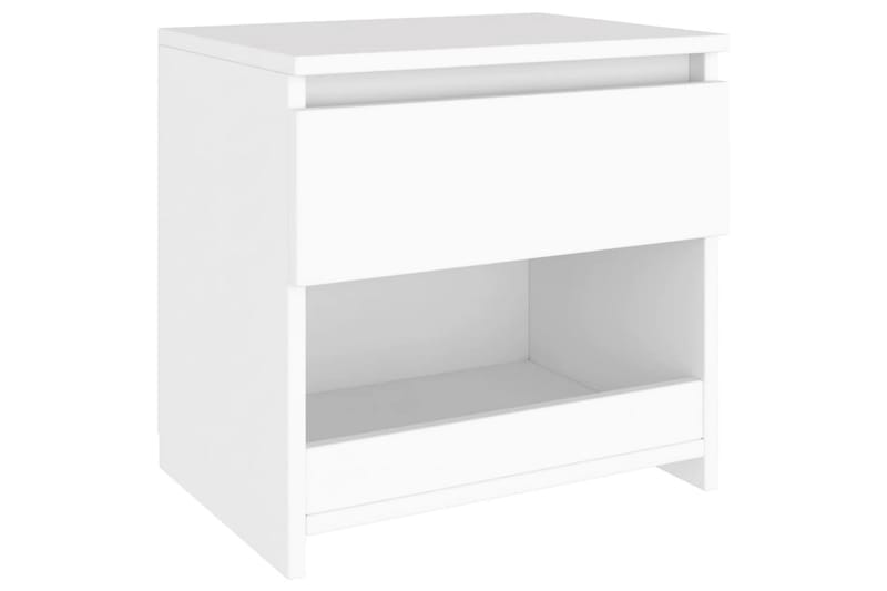 Nattbord hvit 40x30x39 cm sponplate - Hvit - Møbler - Bord - Avlastningsbord - Sengebord & nattbord