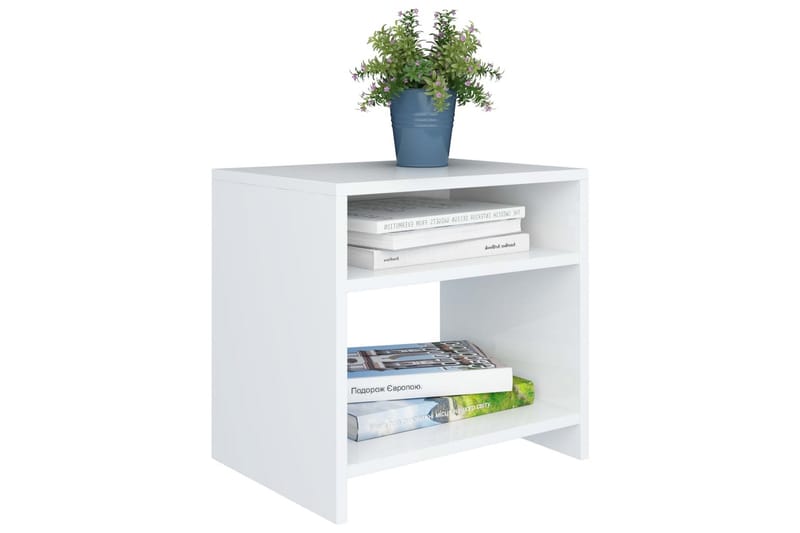 Nattbord hvit 40x30x40 cm sponplate - Hvit - Møbler - Bord - Avlastningsbord - Sengebord & nattbord