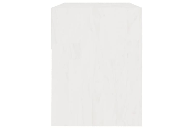 Nattbord hvit 40x31x40 cm heltre furu - Hvit - Møbler - Bord - Avlastningsbord - Sengebord & nattbord