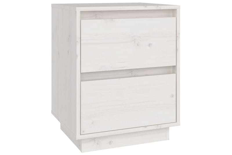 Nattbord hvit 40x35x50 heltre furu - Hvit - Møbler - Bord - Avlastningsbord - Sengebord & nattbord