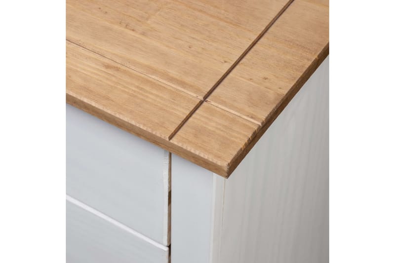 Nattbord hvit 46x40x57 cm furu Panama Range - Møbler - Bord - Avlastningsbord - Sengebord & nattbord