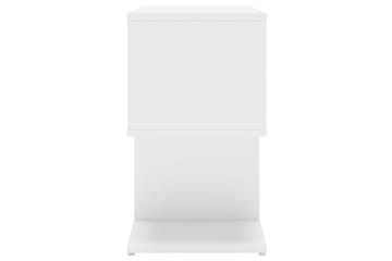 Nattbord hvit 50x30x51,5 cm sponplate - Hvit - Møbler - Bord - Avlastningsbord - Sengebord & nattbord