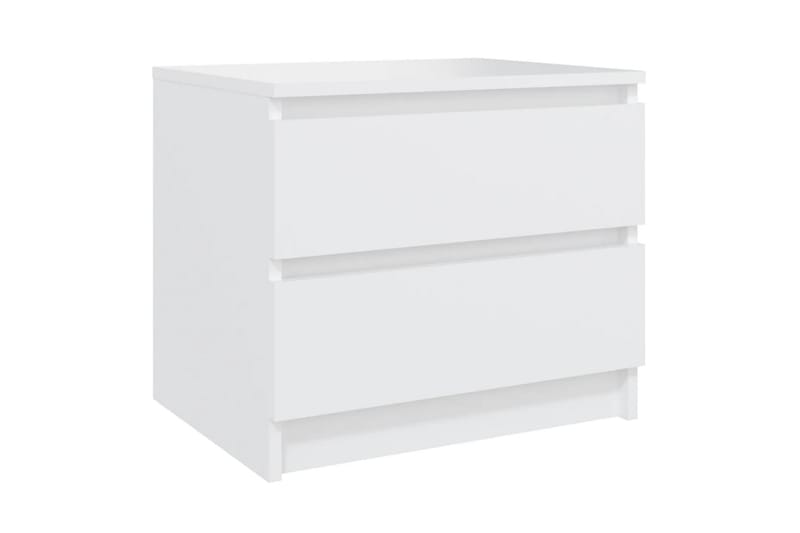 Nattbord hvit 50x39x43,5 cm sponplate - Hvit - Møbler - Bord - Avlastningsbord - Sengebord & nattbord