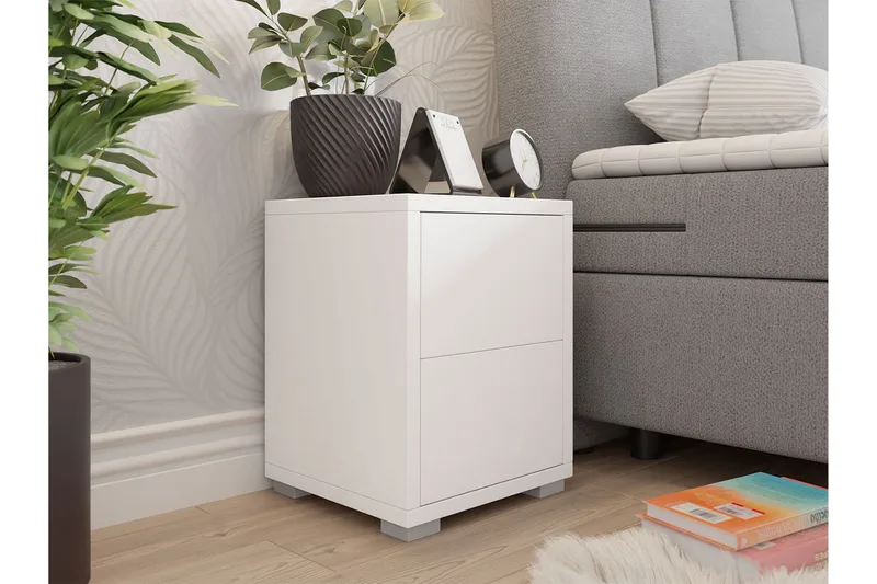 Nattbord - Hvit - Møbler - Bord - Avlastningsbord - Sengebord & nattbord