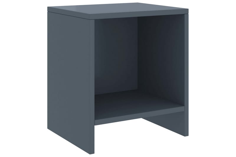 Nattbord lysegrå 35x30x40 cm heltre furu - Grå - Sengebord & nattbord