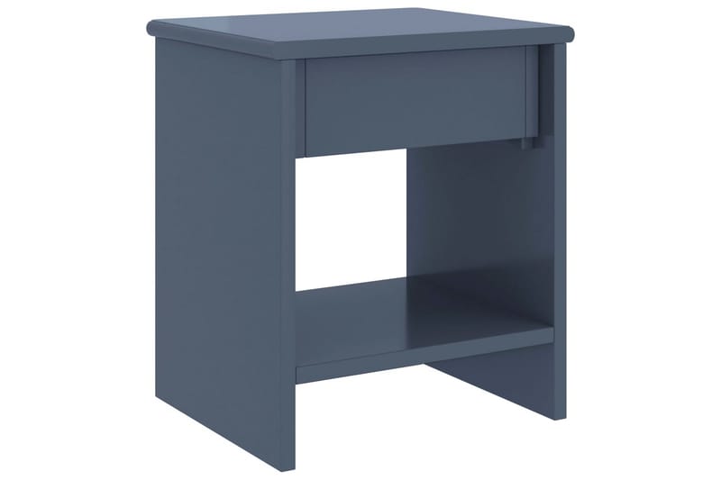 Nattbord lysegrå 35x30x40 cm heltre furu - Grå - Møbler - Bord - Avlastningsbord - Sengebord & nattbord