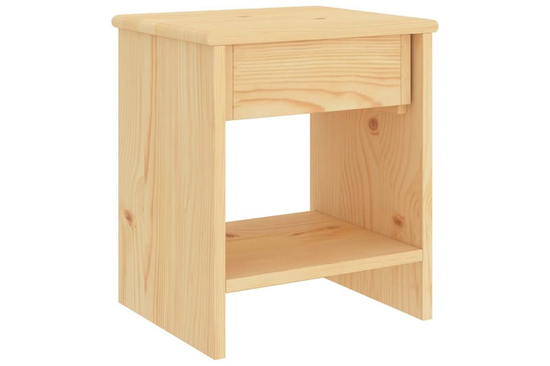 Nattbord lyst tre 35x30x40 cm heltre furu - Brun - Møbler - Bord - Avlastningsbord - Sengebord & nattbord