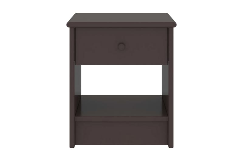 Nattbord mørkebrun 35x30x40 cm heltre furu - Brun - Møbler - Bord - Avlastningsbord - Sengebord & nattbord