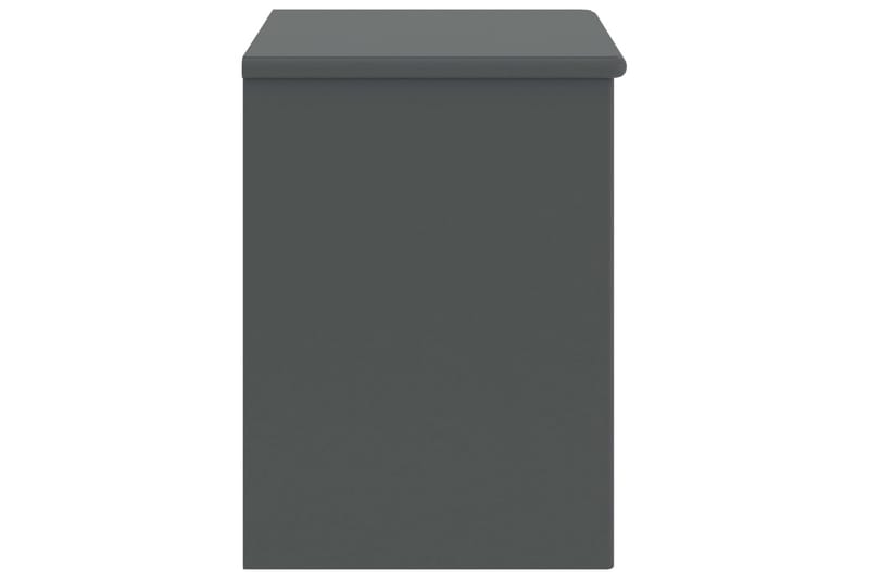 Nattbord mørkegrå 35x30x40 cm heltre furu - Grå - Sengebord & nattbord