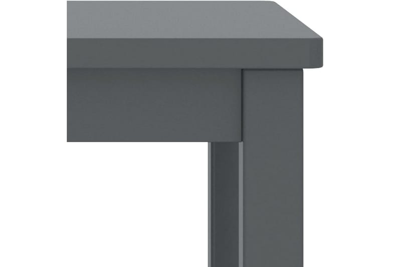 Nattbord mørkegrå 35x30x47 cm heltre furu - Grå - Møbler - Bord - Avlastningsbord - Sengebord & nattbord