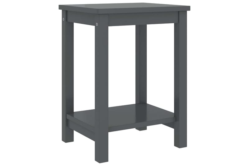 Nattbord mørkegrå 35x30x47 cm heltre furu - Grå - Sengebord & nattbord