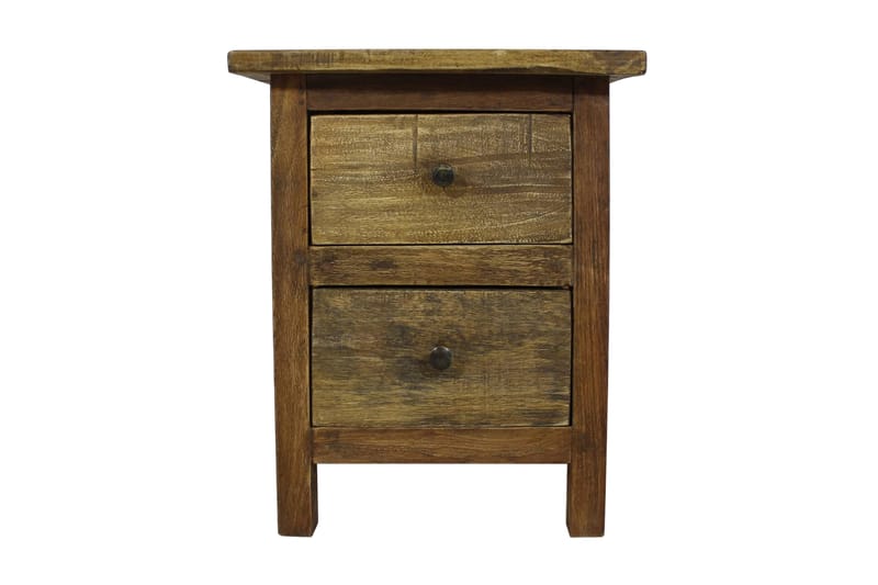 Nattbord massivt gjenvunnet tre 40x30x51 cm - Resirkulert Tre - Møbler - Bord - Avlastningsbord - Sengebord & nattbord
