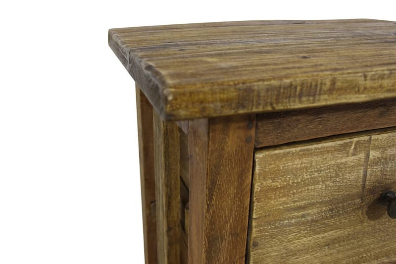 Nattbord massivt gjenvunnet tre 40x30x51 cm - Resirkulert Tre - Møbler - Bord - Avlastningsbord - Sengebord & nattbord