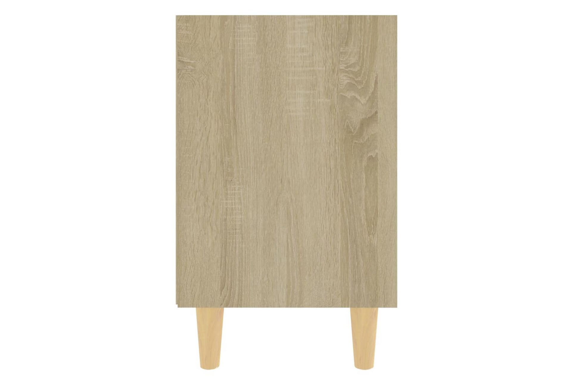 Nattbord med ben i heltre sonoma eik 40x30x50 cm - Brun - Møbler - Bord - Avlastningsbord - Sengebord & nattbord