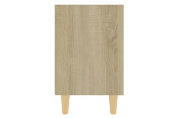 Nattbord med ben i heltre sonoma eik 40x30x50 cm - Brun - Møbler - Bord - Avlastningsbord - Sengebord & nattbord