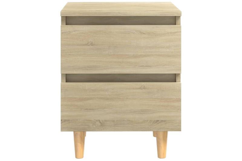 Nattbord med heltre furuben sonoma eik 40x35x50 cm - Brun - Møbler - Bord - Avlastningsbord - Sengebord & nattbord
