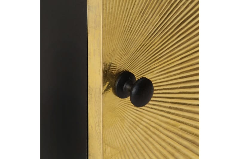 Nattbord med messingfront 40x30x50 cm heltre mango - Gull - Møbler - Bord - Avlastningsbord - Sengebord & nattbord