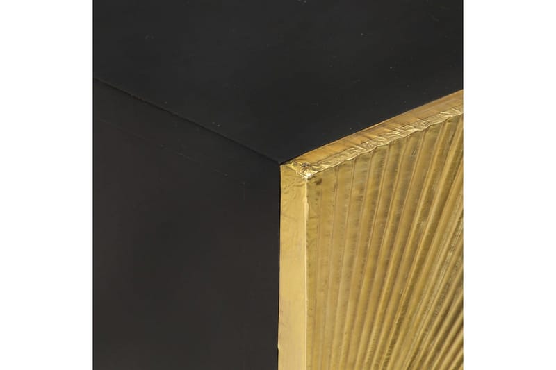 Nattbord med messingfront 40x30x50 cm heltre mango - Gull - Møbler - Bord - Avlastningsbord - Sengebord & nattbord