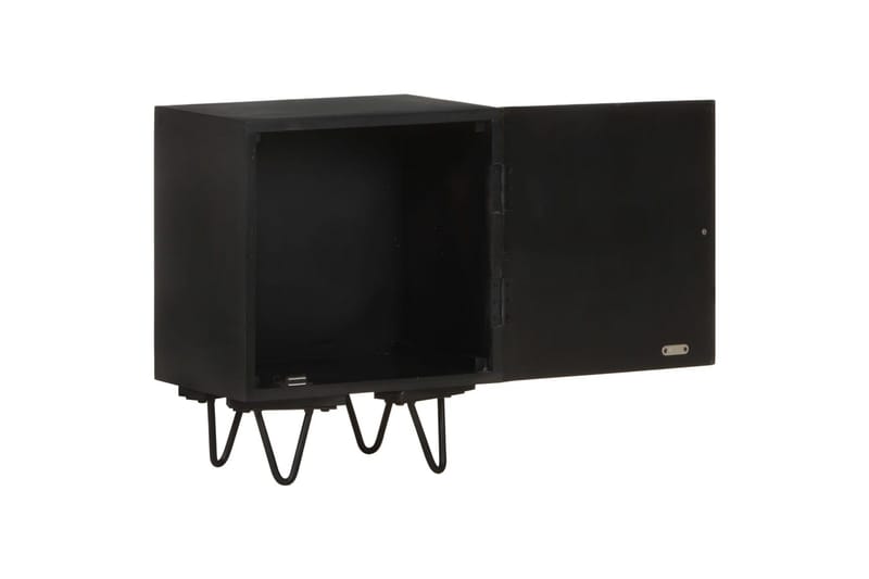 Nattbord med messingfront 40x30x50 cm heltre mango - Gull - Møbler - Bord - Avlastningsbord - Sengebord & nattbord