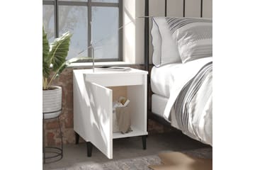 Nattbord med metallben hvit 40x30x50 cm - Hvit - Møbler - Bord - Avlastningsbord - Sengebord & nattbord