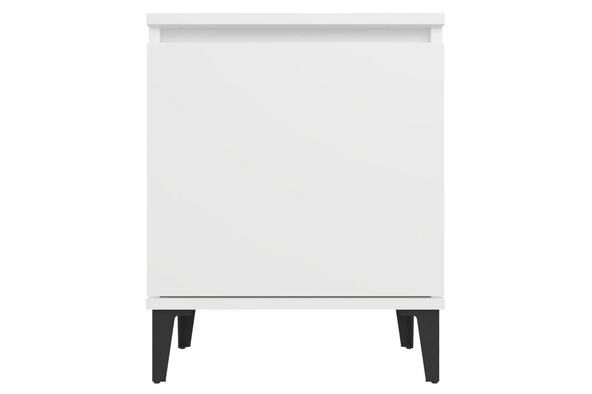 Nattbord med metallben hvit 40x30x50 cm - Hvit - Møbler - Bord - Avlastningsbord - Sengebord & nattbord