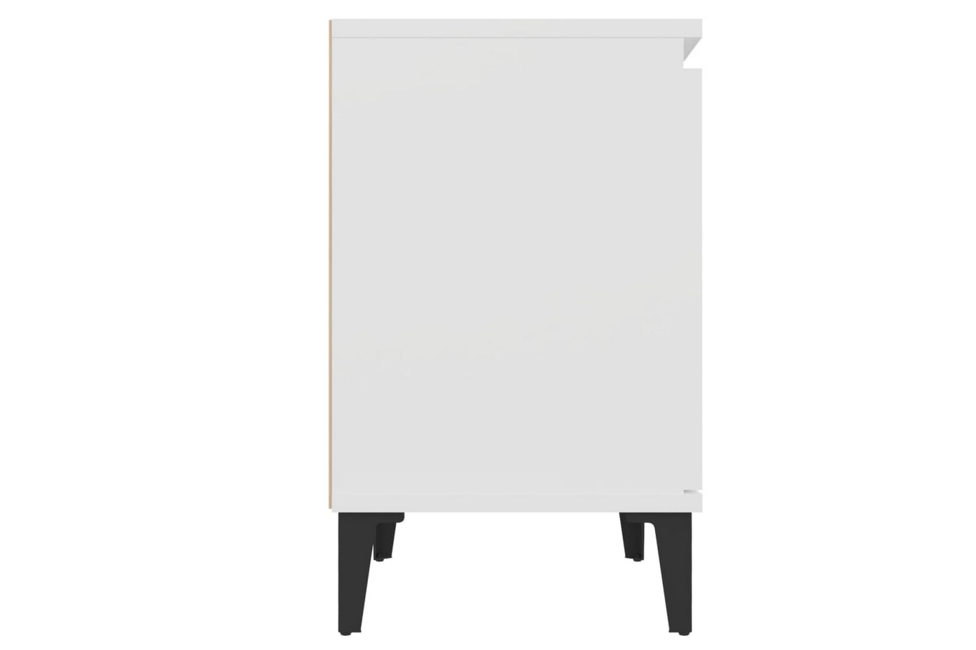 Nattbord med metallben hvit 40x30x50 cm - Hvit - Møbler - Bord - Avlastningsbord - Sengebord & nattbord