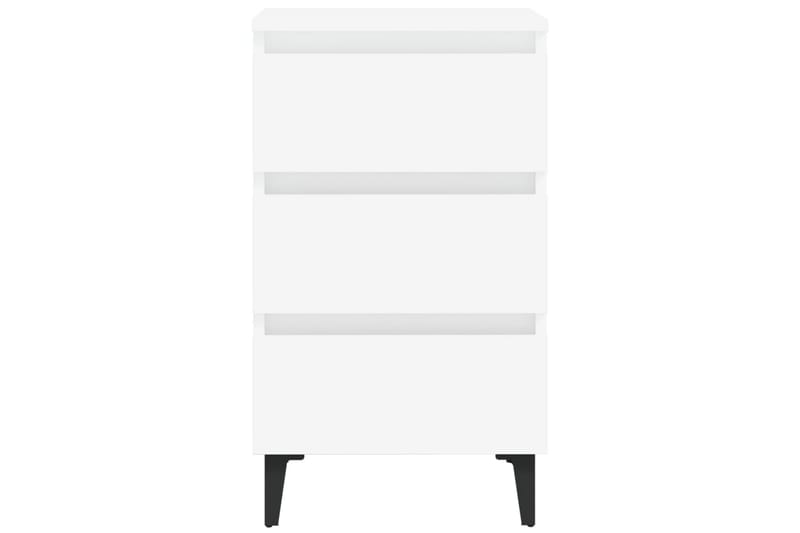 Nattbord med metallben hvit 40x35x69 cm - Hvit - Møbler - Bord - Avlastningsbord - Sengebord & nattbord
