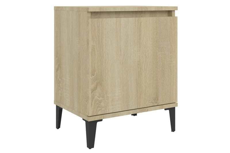 Nattbord med metallben sonoma eik 40x30x50 cm - Brun - Møbler - Bord - Avlastningsbord - Sengebord & nattbord