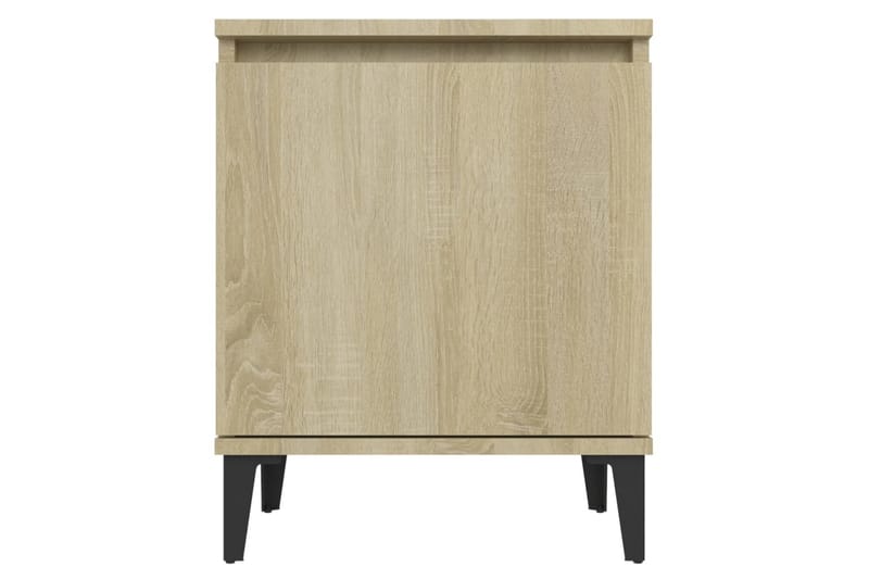 Nattbord med metallben sonoma eik 40x30x50 cm - Brun - Møbler - Bord - Avlastningsbord - Sengebord & nattbord