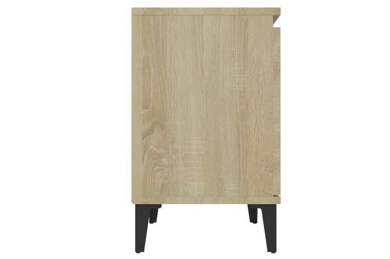 Nattbord med metallben sonoma eik 40x30x50 cm - Brun - Møbler - Bord - Avlastningsbord - Sengebord & nattbord