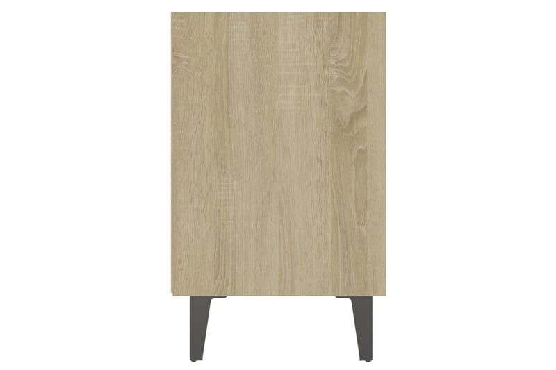 Nattbord med metallben sonoma eik 40x30x50 cm - Brun - Møbler - Bord - Avlastningsbord - Sengebord & nattbord