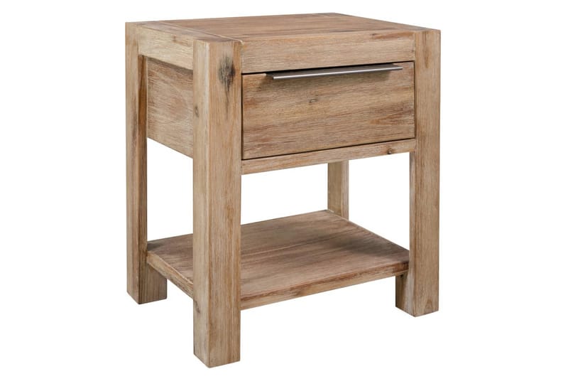 Nattbord med skuffer 2 stk 40x30x48 cm heltre akasie - Møbler - Bord - Avlastningsbord - Sengebord & nattbord