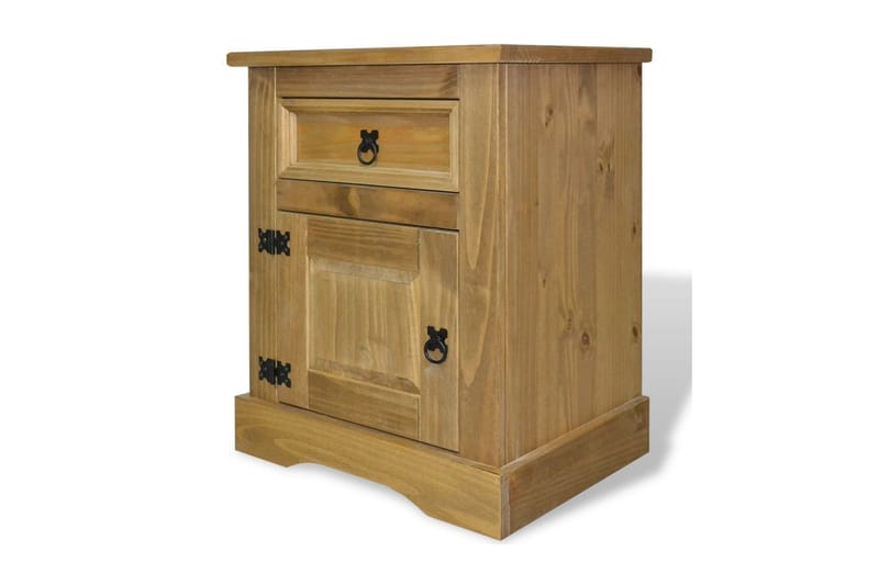 Nattbord meksikansk Corona-stil furu 53x39x67 cm - Furu - Møbler - Bord - Avlastningsbord - Sengebord & nattbord