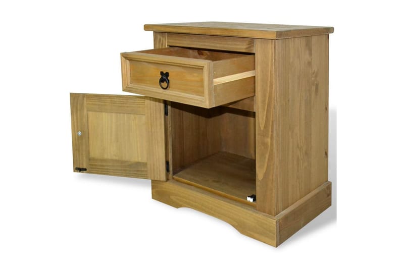 Nattbord meksikansk Corona-stil furu 53x39x67 cm - Furu - Møbler - Bord - Avlastningsbord - Sengebord & nattbord