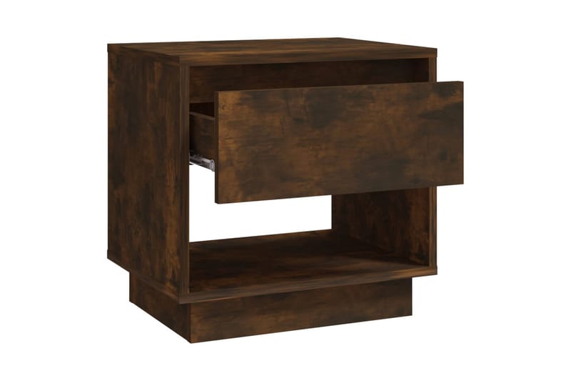 Nattbord røkt eik 45x34x44 cm sponplate - Brun - Møbler - Bord - Avlastningsbord - Sengebord & nattbord