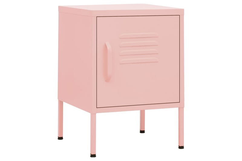 Nattbord rosa 35x35x51 cm stål - Rosa - Møbler - Bord - Avlastningsbord - Sengebord & nattbord