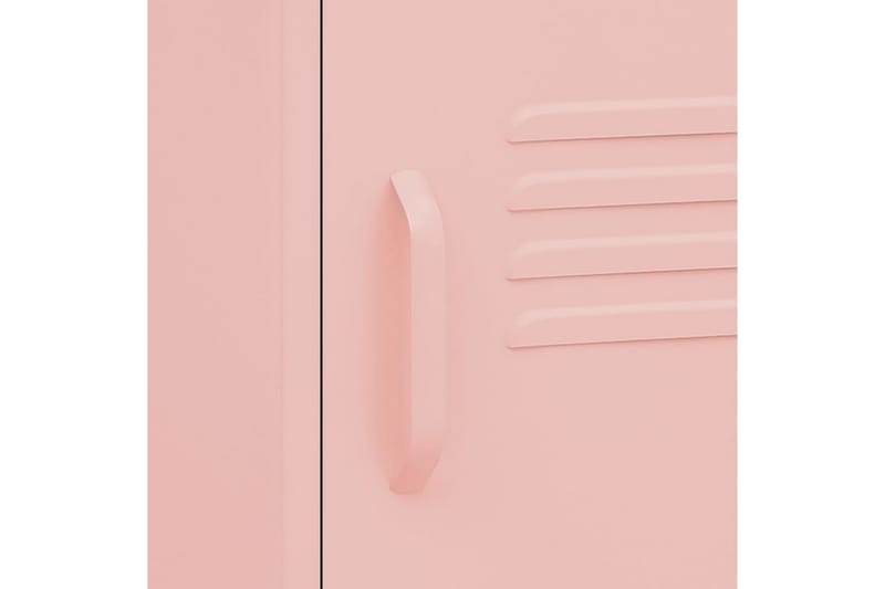 Nattbord rosa 35x35x51 cm stål - Rosa - Sengebord & nattbord