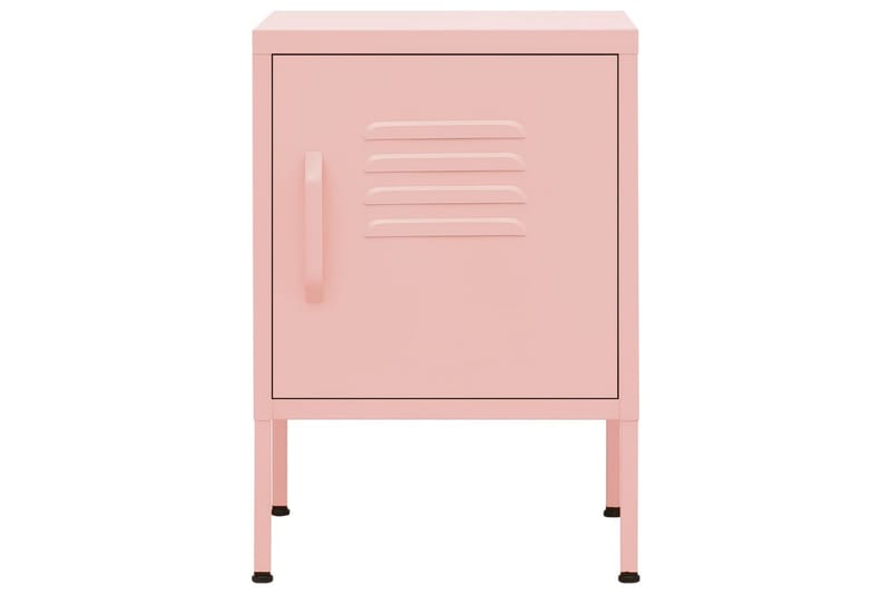 Nattbord rosa 35x35x51 cm stål - Rosa - Møbler - Bord - Avlastningsbord - Sengebord & nattbord