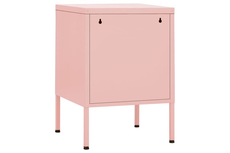 Nattbord rosa 35x35x51 cm stål - Rosa - Møbler - Bord - Avlastningsbord - Sengebord & nattbord