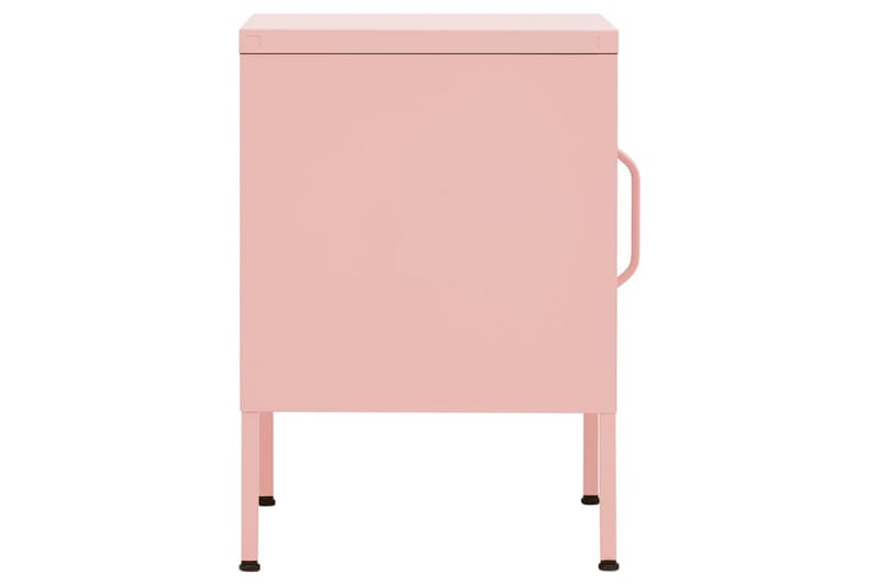 Nattbord rosa 35x35x51 cm stål - Rosa - Møbler - Bord - Avlastningsbord - Sengebord & nattbord