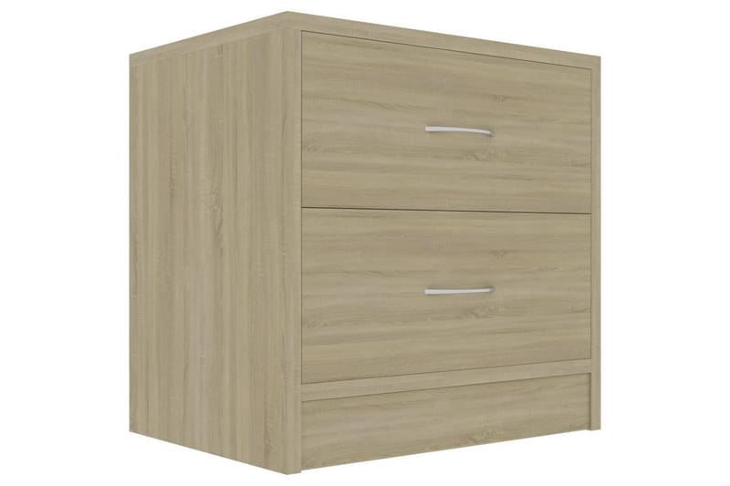 Nattbord sonoma eik 40x30x40 cm sponplate - Brun - Møbler - Bord - Avlastningsbord - Sengebord & nattbord