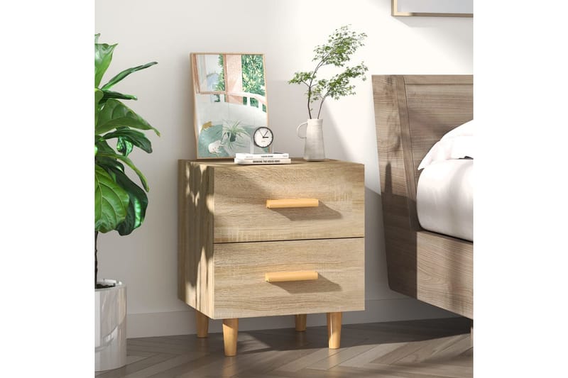 Nattbord sonoma eik 40x35x47,5 cm - Brun - Møbler - Bord - Avlastningsbord - Sengebord & nattbord